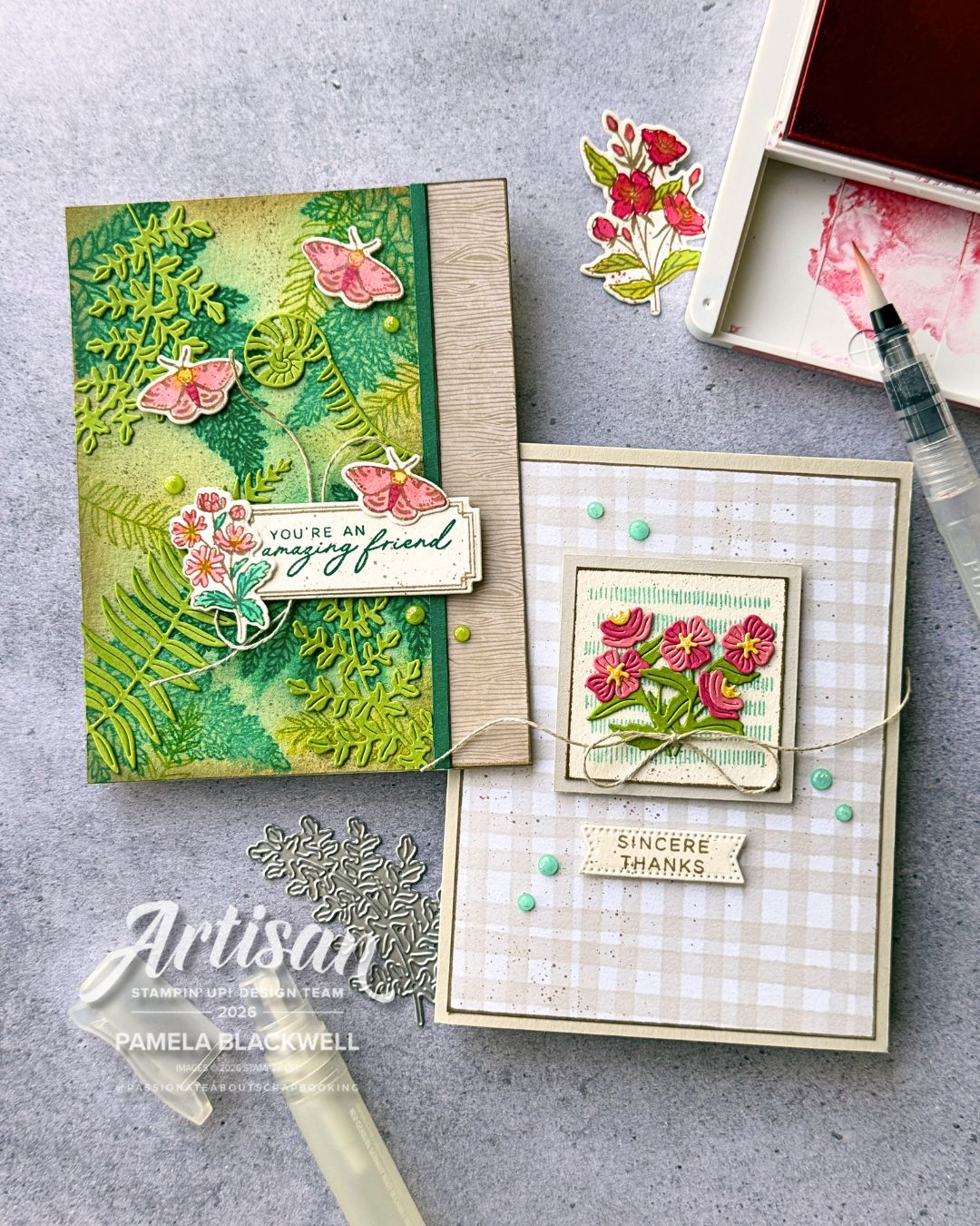 June Artisan Design Team | Creating Two Colorful Cards with the Fern & Flora Bundle