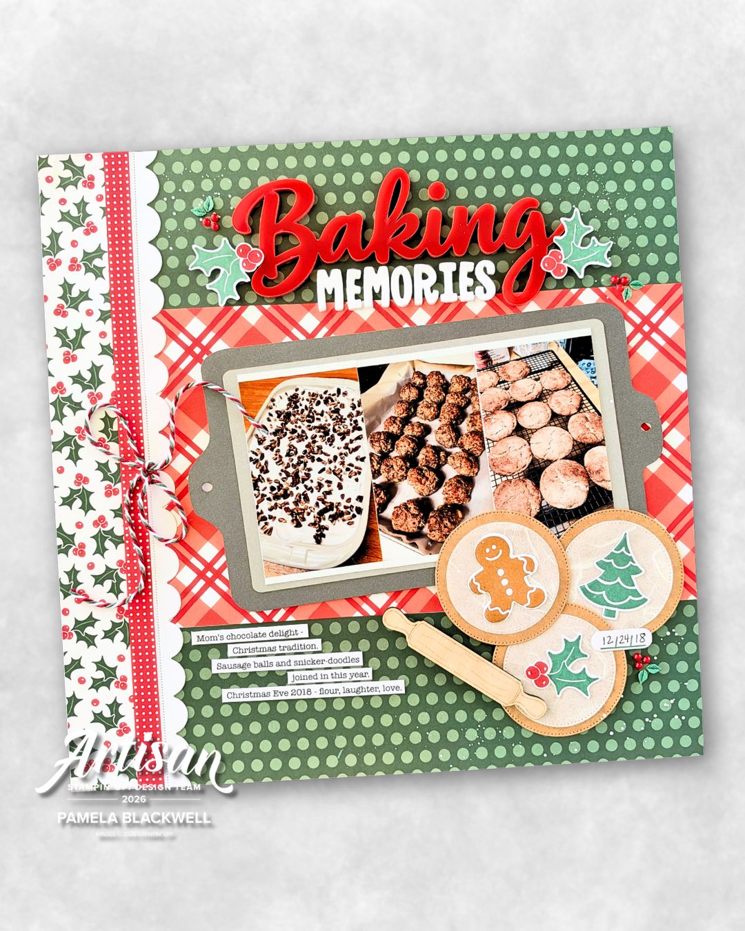 Baking Memories: A Timeless Christmas 12×12 Page with xTool M2 Laser Pieces
