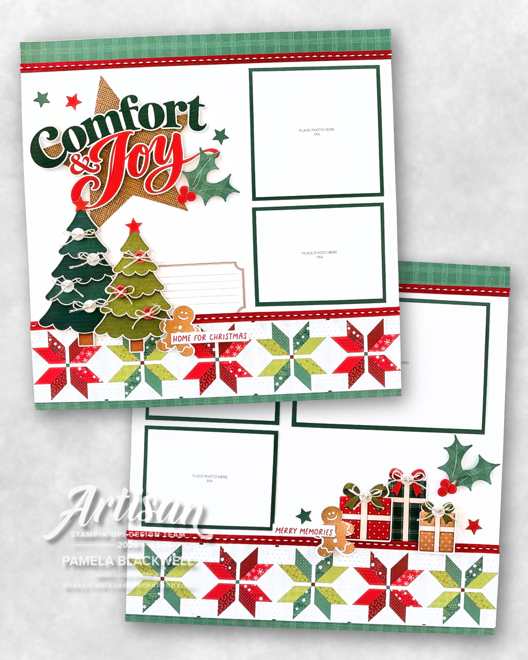 Comfort & Joy: A Cozy Two-Page Christmas Scrapbook Layout